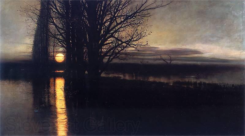 Aurelio de Figueiredo Moonrise Norge oil painting art